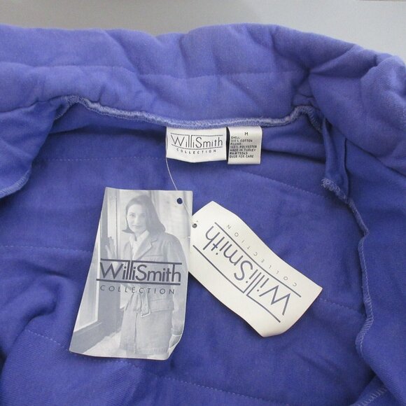 NWT 90's Willi Smith Womens Vest Sz Medium Lilac Quilted 2-Way Zip Front Casual - Picture 3 of 9